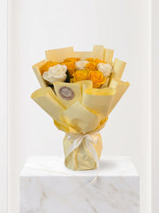 Yellow & White Rose Bouquet
